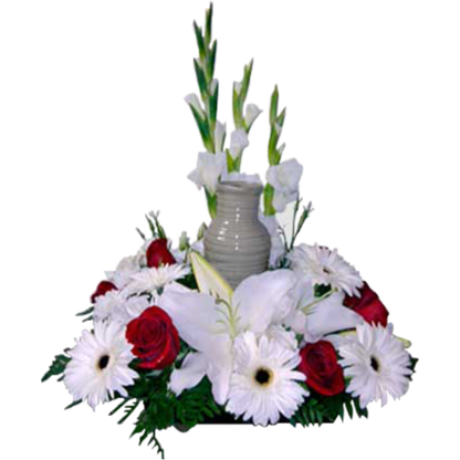 Red & White Urn Surround