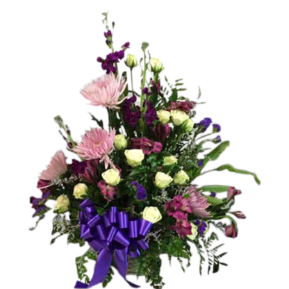 Purple & White Sympathy Arrangement